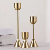 Luxury Gold Metal Candle Holder for Home Decor