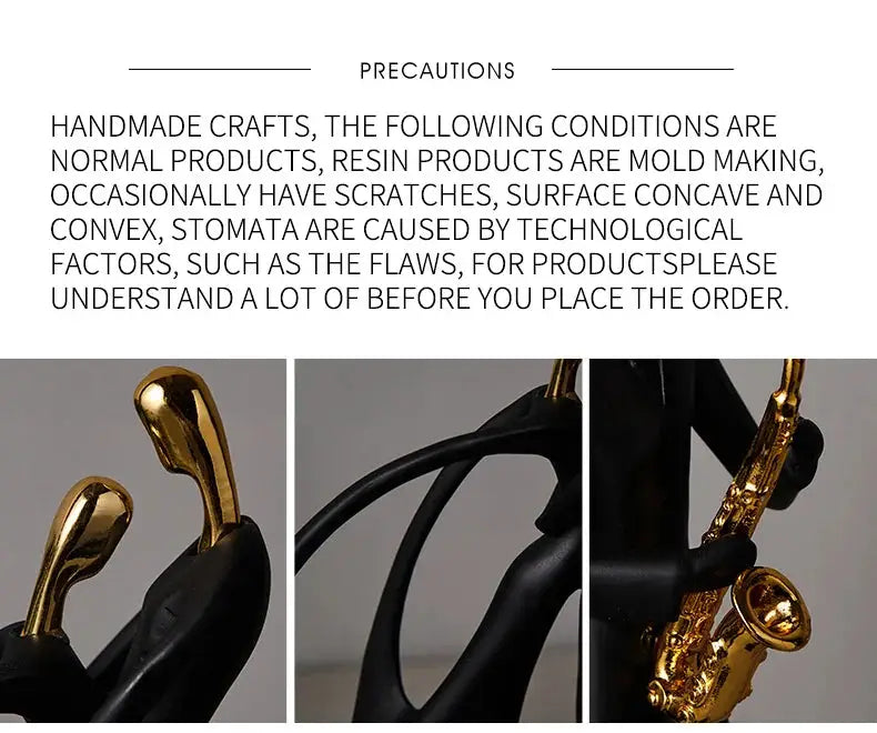 Abstract resin human figurine for modern home and office decor.