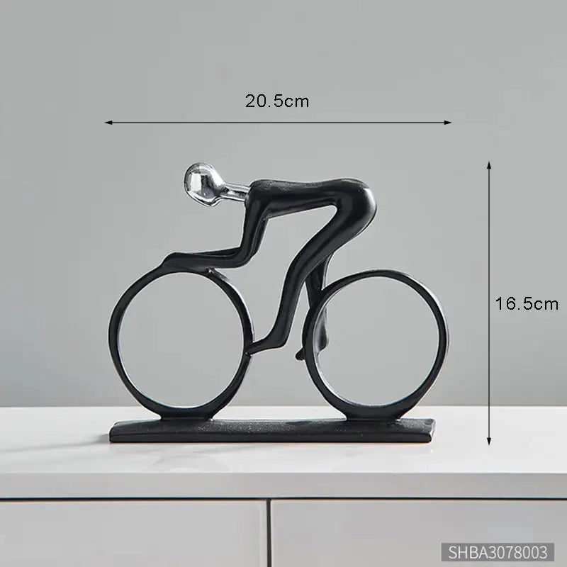 Abstract resin human figurine for modern home and office decor.