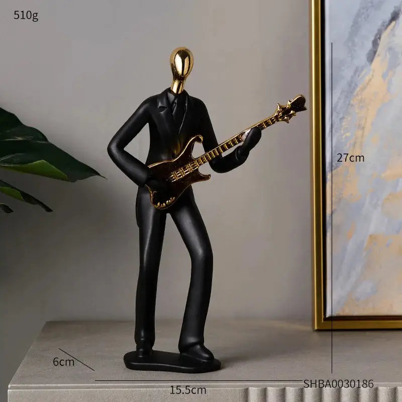 Abstract resin human figurine for modern home and office decor.
