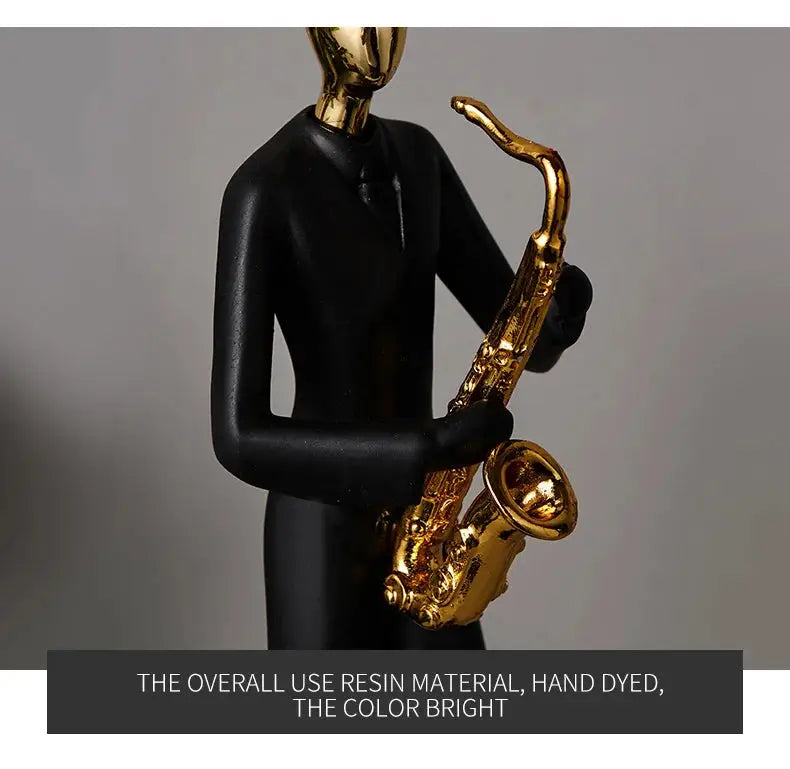 Abstract resin human figurine for modern home and office decor.