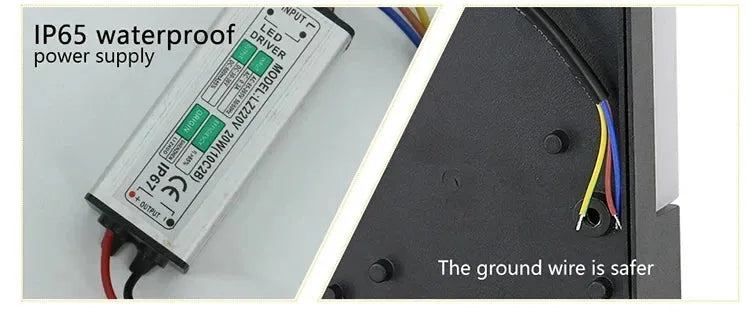 Minimalist ultra-bright outdoor waterproof wall lamp for garden and exterior lighting.