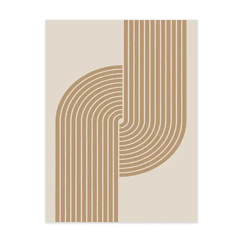 Minimalist abstract line wall art canvas for modern home decor.