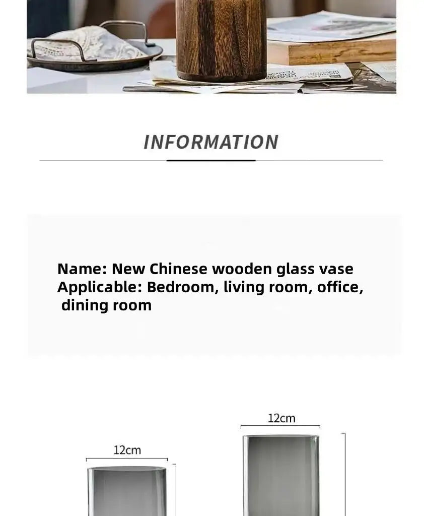 Light luxury retro glass vase for home decor and flower arrangements