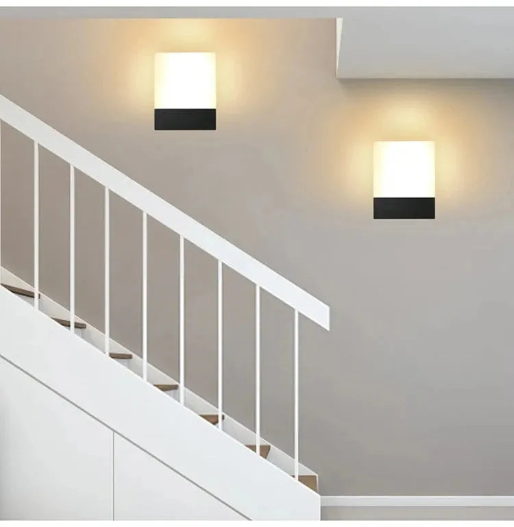 Minimalist ultra-bright outdoor waterproof wall lamp for garden and exterior lighting.