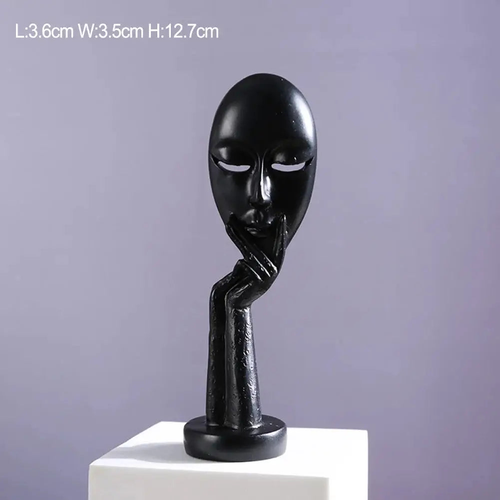 Exquisite resin face art statue for modern home decor and interior design.