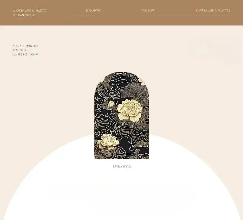 Antique peony tabletop screen for elegant home and office decor.