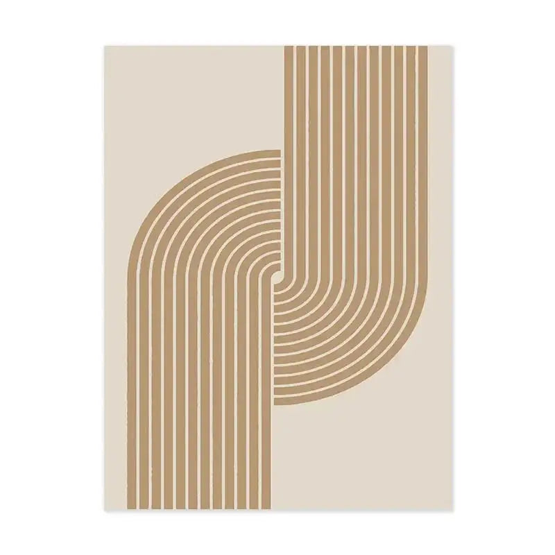 Minimalist abstract line wall art canvas for modern home decor.