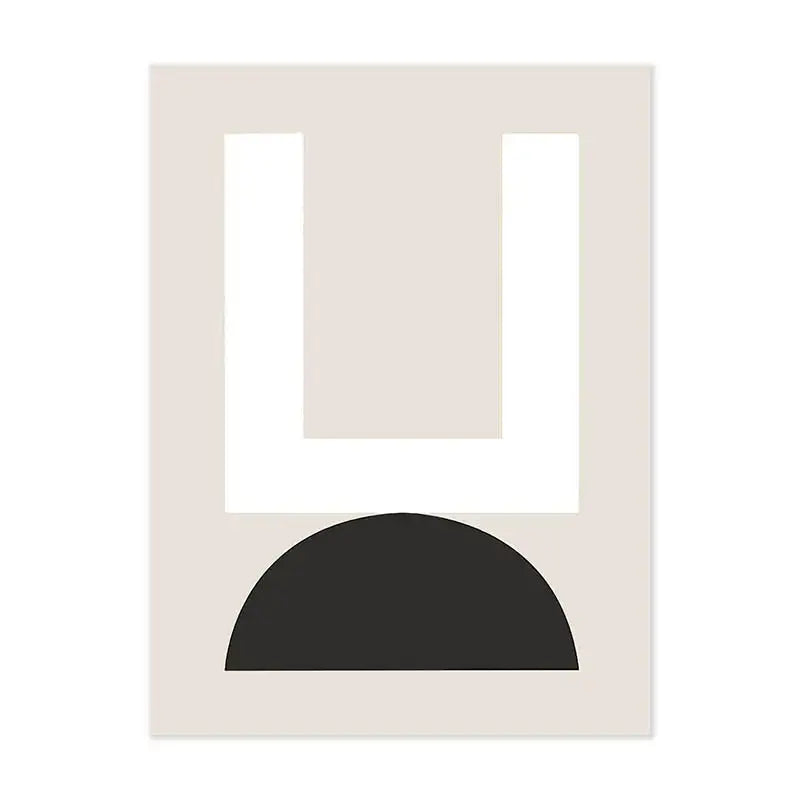 Minimalist abstract line wall art canvas for modern home decor.