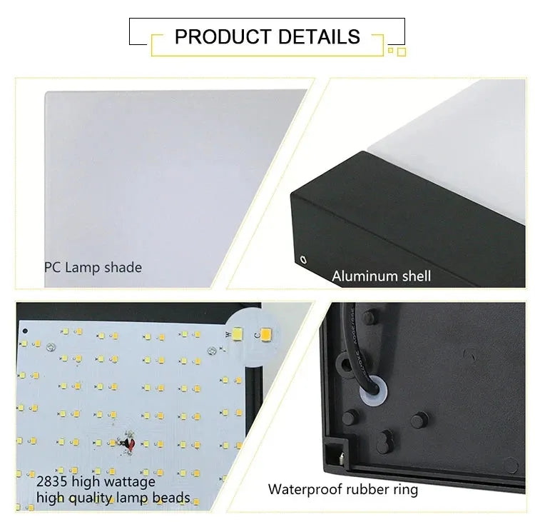 Minimalist ultra-bright outdoor waterproof wall lamp for garden and exterior lighting.