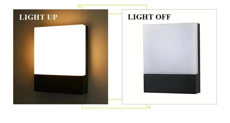 Minimalist ultra-bright outdoor waterproof wall lamp for garden and exterior lighting.